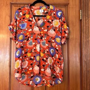Cabi Floral Blouse